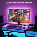 HAMLITE TV Led Backlight 60-65 Inch TV,15Ft TV Lights Behind Monitor HDTV Work Space Decor-20 Colors Changing TV Bias Lighting for Gaming,Living Room Decor