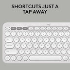 Logitech Pebble 2 Combo, Wireless Keyboard and Mouse, Quiet and Portable, Customizable, Logi Bolt, Bluetooth, Easy-Switch for Windows, macOS, iPadOS, Chrome - Tonal White