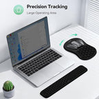 TECKNET Ergonomic Mouse Pad with Wrist Rest,Keyboard Pad and Mousepad with Wrist Support,Massage Design Effectively Relieves Carpal Tunnel Syndrome Suitable for Computers and Laptops