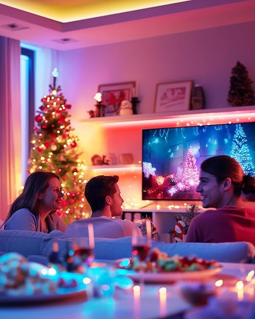32.8ft LED Strip Lights, HitLights RGB 5050 Color Changing LED Light Kit Ultra Brighter 300LEDs Flexible Light Strips with RF Remote and UL Power Supply for Home Room Party TV Bedroom