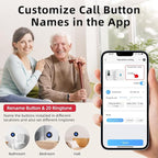 CallToU Wi-Fi Wireless Caregiver Pager Call Button for Elderly at Home, APP Emergency Alert Fall Help System for Seniors, Patients/Disabled Monitoring at Home
