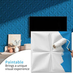 Art3d 20 Pack Decorative 3D Wall Panels, 19 Sq.Feet PVC Interior Wall Décor, 11.8"x11.8", White