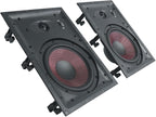 Rockville Pair WA858 320W in-Wall Speakers, 8" Kevlar Woofer, Silk Dome Tweeter, Magnetic Grilles, 2-Position Tweeter Control, 8-Ohm, for Home Theater & Whole-House Audio