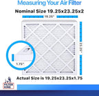 Filter King 19.25x23.25x2 Air Filter | 4-PACK | MERV 8 HVAC Pleated A/C Furnace Filters | MADE IN USA | Actual Size: 19.25 x 23.25 x 1.75"