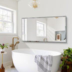 CILIBER Large Beveled Mirror, 30x55 Frameless Beveled Bathroom Mirrors for Over Sink, Upgraded Shatterproof Beveled Frameless Vanity Mirror for Bathroom,Bedroom,Living Room and Entryway