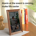 SyncGo 10.1 Inch Smart Wi-Fi Digital Calendar (Wood Grain) - Displays Your Photos, Wi-Fi Sync with Google Calendar, Wide Angle HD View