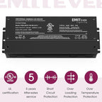 EMITEVER Dimmable Led Driver, 2 Packs 150W AC 110V-277V to DC 24V Transformer, 5-in-1 Dimming: ELV/MLV/TRIAC / 0-10V / 1-10V / 10V PWM/Potentiometer, Waterproof IP67 and UL Listed