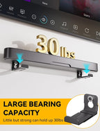 MUAKIOY SoundBar Wall Mounts, Universal Sound Bar Brackets Under TV, Depth Adjustable 3.4" to 5.8" for More Soundbars, Dual Spearkers Holders with All Hardware Kit