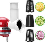 Slicer Shredder Attachments for KitchenAid Stand Mixer Cheese Grater Attachment for KitchenAid, Slicer Accessories with 3 Blades by Aien
