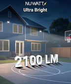 NUWATT 15W LED Flood Light, 3CCT 3000K/4000K/5000K Selectable, IP65 Waterproof Lighting, 1/2" Adjustable Knuckle Mount, 2100 Lumens, 120-277V, Outdoor Security Floodlight for Yard, Bronze, UL