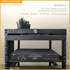 RIVECO 2PCS 1U Rack Shelves, 19” Cabinet Mount 1 U Tray Vented Cantilevers for Computer Case Shelf Mounting, 10 Inches 25CM Depth, Black