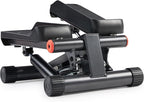 Sunny Health & Fitness Mini Stepper for Exercise at Home, Stair Step Workout Machine with Resistance Band and Over 300lb Weight Capacity, Optional Twist Motion and Free SunnyFit App Connection