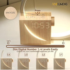 Vivilumens Sunrise Alarm Clock Sound Machine Nightlight, Gradual Wake Up Light, Digital Dimmable Clock, 10 White Noise Sleep Sounds, Snooze, Dual Clocks for Heavy Sleeper Adult, Decor Gifts for Women