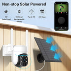 HUEVUE 4G LTE Cellular Security Camera Wireless Outdoor, 2K No WiFi Security Cellular Camera Solar Powered with Color Night Vision, PIR Motion Sensor AI Tracking for Farm/RV Update