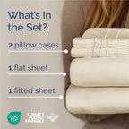 Full Size 4 Piece Sheet Set - Comfy Breathable & Cooling Bed Sheets Set - Hotel Luxury Bedding for Women, Men, Kids, Teens, Boys & Girls - Deep Pockets, Ultra-Soft, Wrinkle Free - Oeko-Tex - Off White