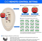 35T Ceiling Fan Remote Control Replacement for Hampton Bay Hunter FAN-53T Remote Replace FAN-11T FAN-53T Fan-HD L3HFAN35T FAN-35T L3HFAN35T1 FAN-35T1
