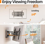 IWORKBOARD 75 85 inch Full Motion TV Wall Mount for 40-86'' TV Mount, Heavy Duty Adjustable articulating Bracket Tilt Swivel Extension Level, VESA 600x400mm, 16" Studs, 132 lbs for 65 70 75+ TVs