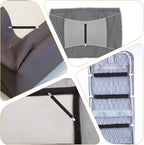 Xyembu 4Pcs Ironing Board Cover Clips Adjustable Ironing Board Pad Braces Fasteners Mini Suspenders Elastic Straps Clips for Secure and Tight Fit Corners Couch Covers Stays Bands(Black)