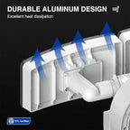 SAATLY Motion Sensor Outdoor Lights - 4600LM LED Security Lights, Dusk to Dawn, IP65 Waterproof, 3 Adjustable Head Motion Detector Flood Lights for Garage, Yard, Porch