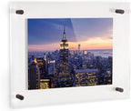 ArtToFrames 10x15 Inch Double Panel Floating Acrylic Picture Frame (Full Frame is 14x19) comes with Black Standoff Hardware, Made in the USA, 5 Pack