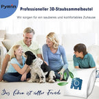 Pymin Upgraded 20 Pack GN Vacuum Dust Bags Compatiable with Miele Hoover Bags,3D Efficiency GN Vacuum Bags for Classic C1,Complete C2 C3, S227 S240, S270, S400, S600, S800,S2, S5, S8 Series