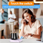 Coffee Mug Warmer - Fastest Heating & Highest Temperature, Coffee Cup Warmer for Desk Auto Shut Off, 4 Temp Settings & 1-12H Timer, Smart Electric Beverage Warmer for Coffee, Tea (Purple)