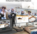 j5create All-in-One Live Streaming Station - Quad HDMI Capture, Audio Mixer, Video Switcher, Plug & Play, for Streaming, Video Conferencing, Teaching, Broadcasting (JVA08)