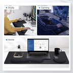 Gimars 4 in 1 Mouse Pad and Keyboard Wrist Rest Set, Large Mouse Pad with Memory Foam Wrist Support Pad for Desk with Coaster, Easy Typing Pain Relief, Gaming Office Home, 31.5x12 inch, Black