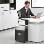 BONSEN 150-Sheet Autofeed Paper Shredder Heavy Duty, 60 Mins Micro-Cut Shredder for Office, 6 Gal Large Capacity Bin P-4 High Security Commercial Document Shredders for Home Office (S3114 New Version)