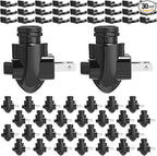 Tuanse 30 Sets Plug in Night Light Module Night Light Base with Shade Mounting Clip Plastic Lights Rotating Base for Making Your Own Decorative (Black)