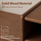 YQJJGL Solid Wood TV Stand for TVs up to 65 Inch， Walnut TV Stand with Storage and Shelf for Living Room, Bedroom, Office