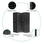 Babion 4 Panel Pegboard Display, Peg Board Room Divider Freestanding Folding Privacy Screens Display Stand for Craft Shows (Black)
