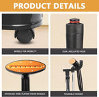 Steamer for Clothes 1800W Standing Garment Steamers 45s Fast Heat-up 90 Mins of Continuous Powerful Steam with 5L Water Tank, Pants Clip & Children's Clothing Hanger