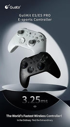 GuliKit ES PRO Fastest Wireless Controller – TMR Anti-Drift&Anti-Snapback Joysticks, Lowest Wireless Latency 3.25ms, Compatible with PC/Switch/Android/Switch 2 Wake-up,30h Battery, Gyro&Turbo for FPS