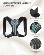 Anatomical Y-Shape Upper Back Brace Posture Corrector For Women,Superior Fabric Back Straightener Posture Corrector Brace，Invisible Confidence & Maximum Breathability,Office Essential