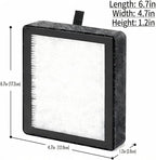 Air Filter Compatible with LEVOIT LV-H128, PUURVSAS HM669A, ROVACS RV60 Air Purifier, H13 HEPA Replacement Filter, 4 Pack