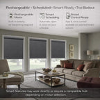 Zshine Motorized Blackout Window Blinds Customize Width (23-95 Inches) Remote Control Wireless and Rechargeable Roller Shades Blinds for Windows, Home, Office, Hotel, Club, Restaurant(82164E)