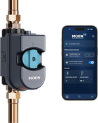 Moen Flo Smart Water Monitor and Automatic Shutoff Sensor, Wi-Fi Connected Water Leak Detector for 1-Inch Diameter Pipe, 900-006