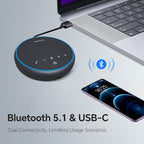 N newline Conference Speaker and Microphone, 2 Mics 360° Voice Pickup, AI Noise Reduction & Clear Calls, USB & Bluetooth Speakerphone, Up to 12H Call Time, for Small-to-Mid Meetings & Home Office