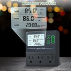 SENSTREE Dual Probe Temperature & Humidity Controller, Independent Sensors for Precise Temperature and Humidity Control, Compatible with Humidifiers, Dehumidifiers, Heating & Cooling Systems