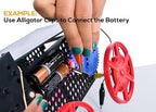 30PCS Premium Alligator Clips Electrical, 5 Colors Test Leads Cable with Crocodile Clips, Dual Ended Jumper Wires with Power Test Probe for Electric Welding Testing Experiments, Circuit Connection