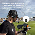 SYNCO XTalk Pro2 XPro X2 2.4GHz Wireless Headset Communication System Random Master Device 500m Operating Range Real-time Monitoring AI Noise Reduction Headset for Movie Shoot Live Show (2Pcs)