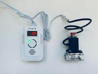 CYBIN Natural Gas Leak Detector for Home, Battery Operated Propane Gas Detector with Solenoid Valve 1/2 inch, Automatic Gas Detector for LPG Methane Propane Butane in Kitchen and RV