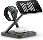 NOCO XGrid XDS3: 3-in-1 Wireless Charging Stand – Charging Station for iPhone, Apple Watch, and AirPods – MagSafe Compatible, Qi2 Certified – Includes 45W USB-C Wall Charger and 6.5-Foot USB-C Cable