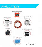 EASTWIRE 18/8 100ft Thermostat Wire, Solid Copper Wire, 18 Gauge 10 Conductors, ETL Listed CL2 Power Limited Circuit Cable for Indoor/Outdoor Low Voltage Applications Use,Brown