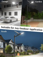 Ofuray OL-12000W Solar Street Lights Outdoor,Parking Lot Lights Commercial Dusk to Dawn,60,000mah Big Power Solar Security Flood Remote Control Without Motion Sensor for Street,Yark,Court