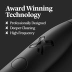 Made by Dentists PRO‑X Sonic Electric Toothbrush for Adults– Dentist‑Designed Rechargeable Toothbrush,9× More Plaque Removal, 70 Day Battery Life, USB‑C Fast Charge, 3 Modes, Travel Case & Extra Heads