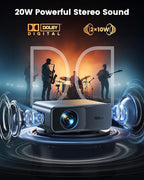 [Official Google TV]Smart Projector 4K Supported with WiFi & Bluetooth, Netflix-Licensed, Outdoor Movie Projector with DoIby Audio, Auto Focus, Home Theater Proyector WIMIUS G1 (Gray, Standard)