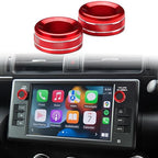 Auovo Audio Knob Cover Compatible with Subaru BRZ 2022-2026 for Toyota GR86 2022-2024 2025 2026 Interior Accessories Radio Knob Switch Rings (Audio Volume Button Ring-2PCS, Red)