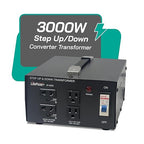 LiteFuze 3000 Watt Japan Voltage Converter Transformer Step Up/Down - 100v to 120v / 120v to 100v Japanese Power Converter - Fully Grounded Cord CE Certified